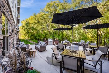 Community patio at frost english silver in maplewood, mn